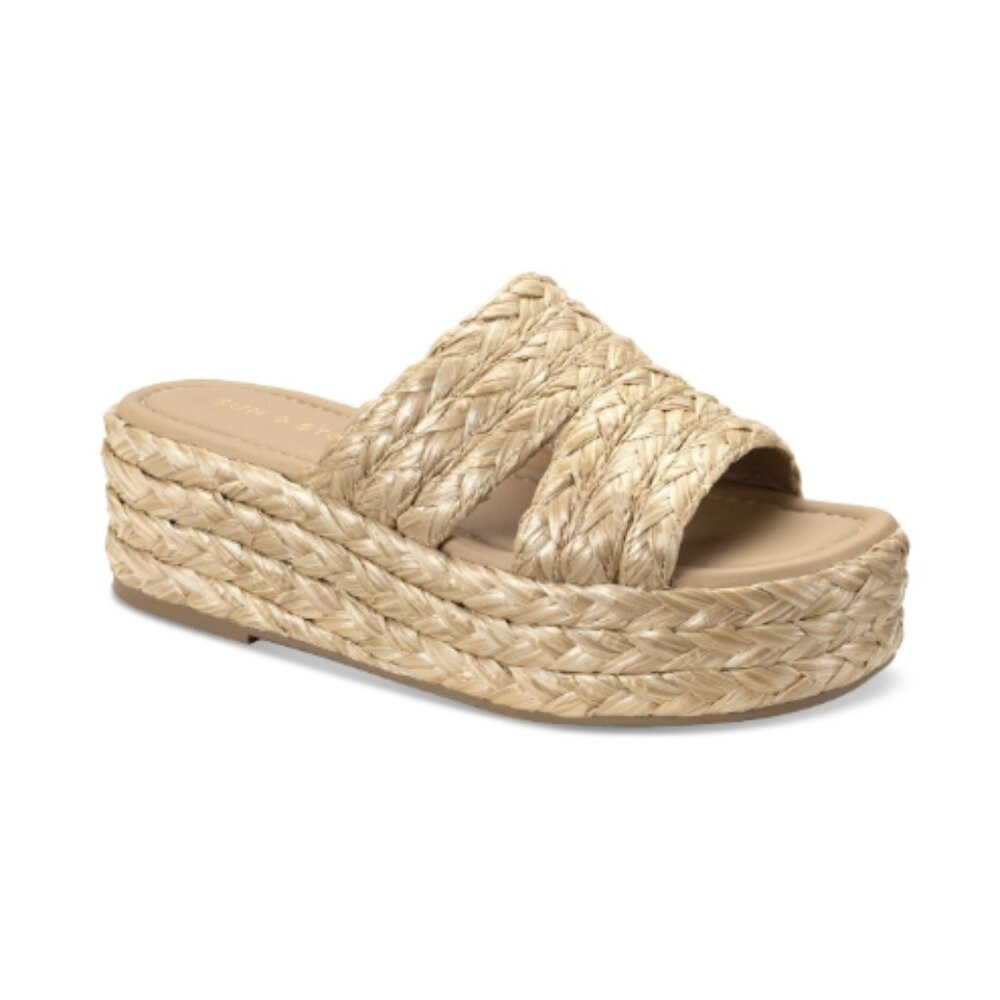 Sun + Stone OLINKA Womens Padded Insole Platform Espadrilles 7.5 NWB